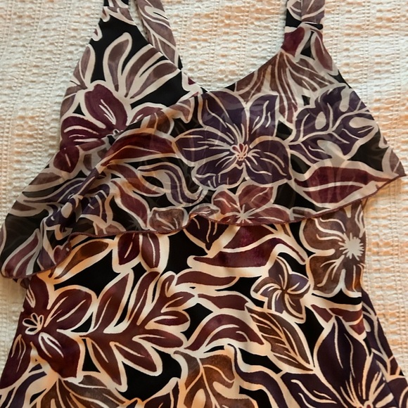 [L] PerSeption Concept Brown Tan Sundress - Picture 2 of 5